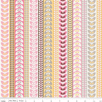 1/2 Yard-Daisy Cottage White Stripe/C2755