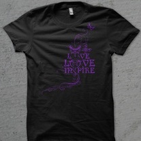 Unisex Charcoal LIVE LOVE INSPIRE T-Shirt