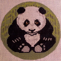 Panda Ornament Canvas on 18 Mesh