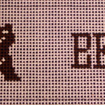 Landon School Key Fob Canvas and Hardware on 18 Mesh