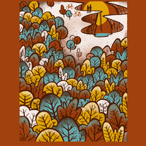 The Forest End - Screenprinted Art Print