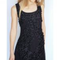 Sara Sara Satin Trimmed Sheath Dress 