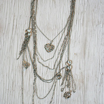 Multichain Necklace with Charms