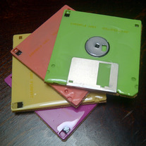 Vintage Retro Floppy Disc Coaster Set