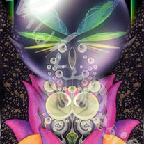 Dragonfly Lotus Print 8x10