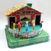 Mattel Farmer in the Dell, Metal Wind-up Toy