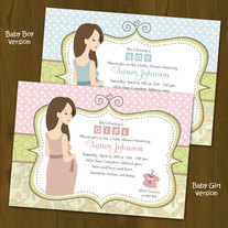Chic Baby Shower invitation - Shabby Chic