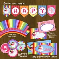 Pony and Rainbow Printable Birthday Party Package