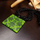 Green and Black Damask Seed Bead Necklace - Thumbnail 1