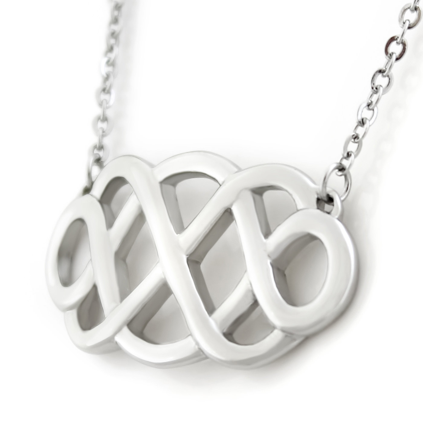 TZARO JEWELRY Medium Double Infinity Necklace, Infinity