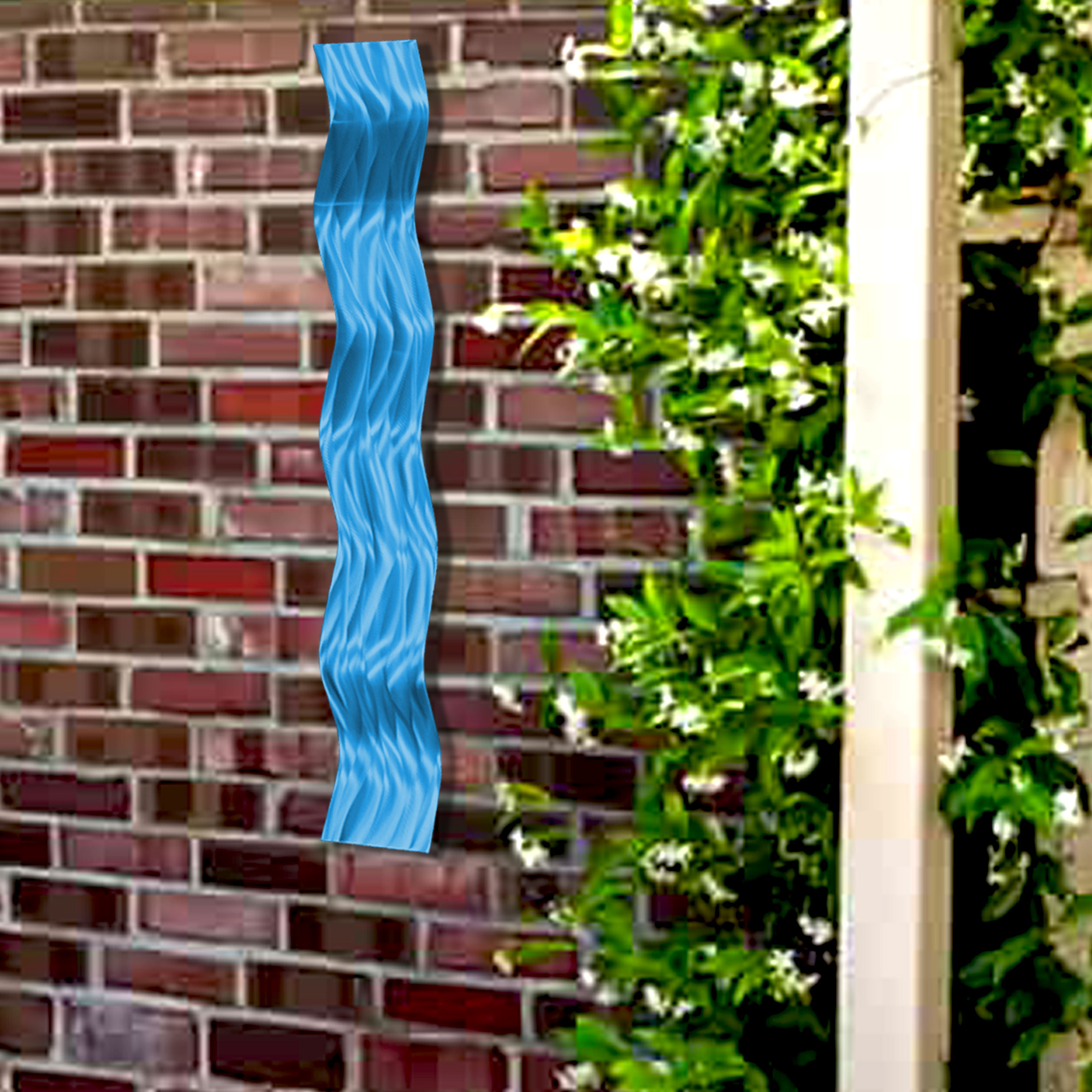 Affinity Aqua- Metal Wall Sculpture Art, Wavy Pieces, Abstract