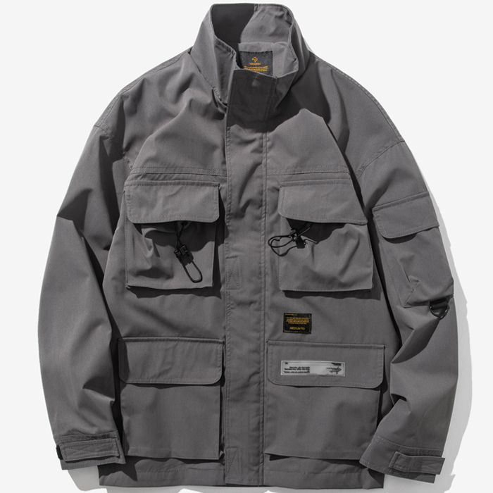 ADAMBO ROMEX MULTI POCKET VELCRO SLEEVE COACH WINDBREAKER JACKET