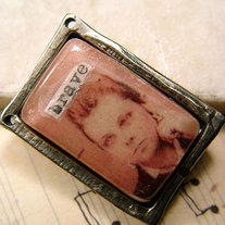 Brave Lady Portrait Reproduction Tintype Pendant