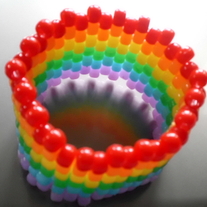 Rainbow Kandi Cuff