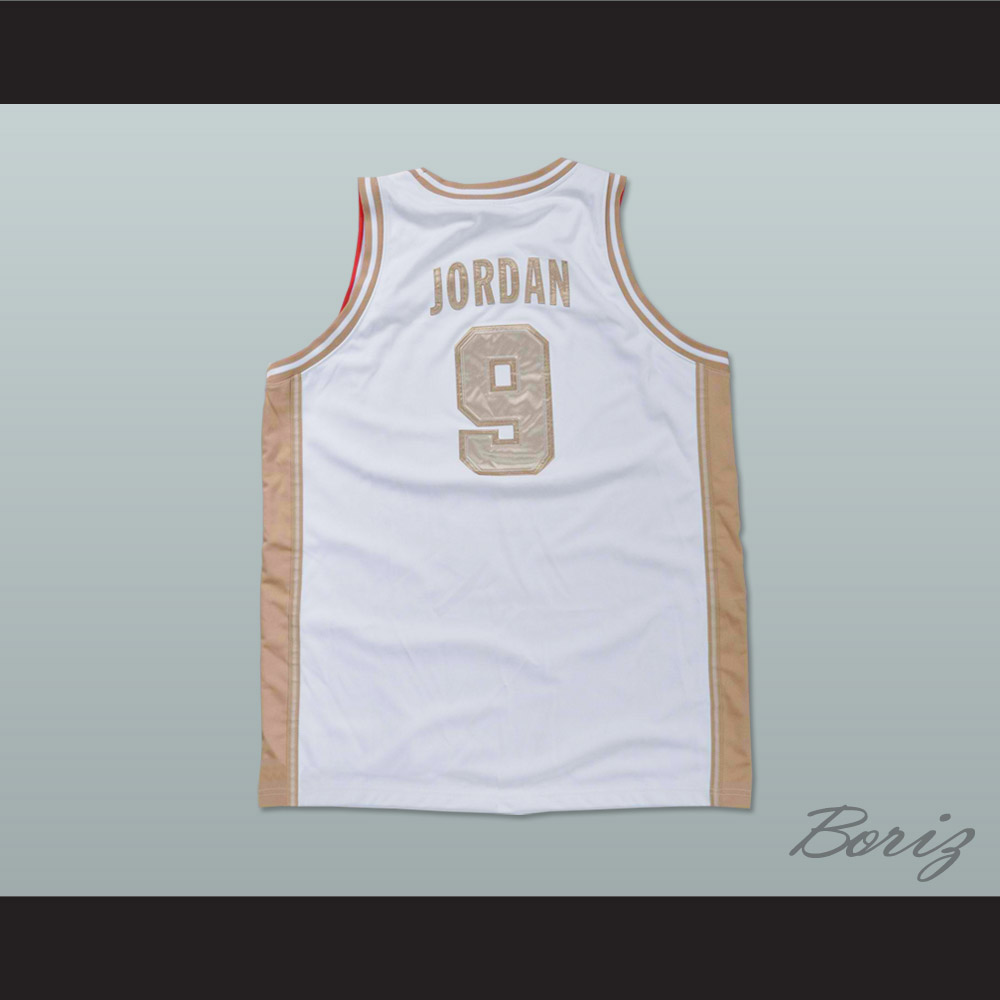 white and gold basketball jersey