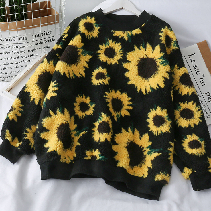Sunflower Sweater (Black) · Megoosta Fashion · Free shipping worldwide on all orders