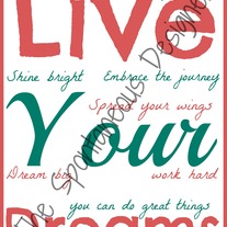 Live your dreams subway art digital file