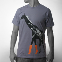 Men's Fashionista Giraffe - Grey