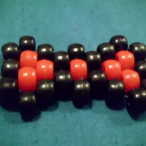Black and Red Kandi Bow