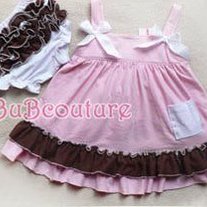 Ruffle Dress Neopalitan Ice Cream Pink Brown and White Swing Set with Ruffle Bloomers Baby Girls 