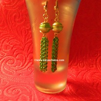 Bead dangles mint green