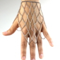 Hand Chain Metal in/with Silver 