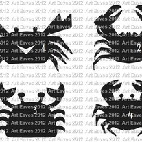 Vinyl Chalkboard Labels Cute Crab Designs Choose from 4 Different Designs and 4 sizes
