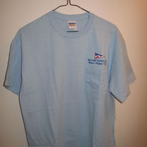 Cotton T-Shirt, Front-Pocket, Short Sleeve (Light Blue)