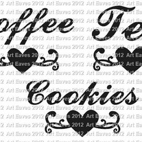 Fancy Design Vinyl Canister Labels Choose from 21 fonts