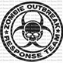 Zombie Response Team Skull Vinyl Decal