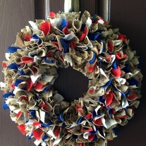 USA Round Wreath WITHOUT NAMETAPE