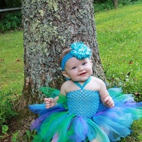 Turquoise flower with coordinating headband