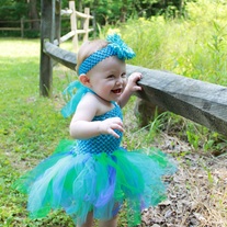 SET DRESS AND HEADBAND Peacock Tutu 