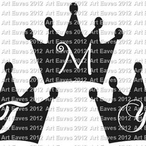 Monogram Crown Vinyl Decal