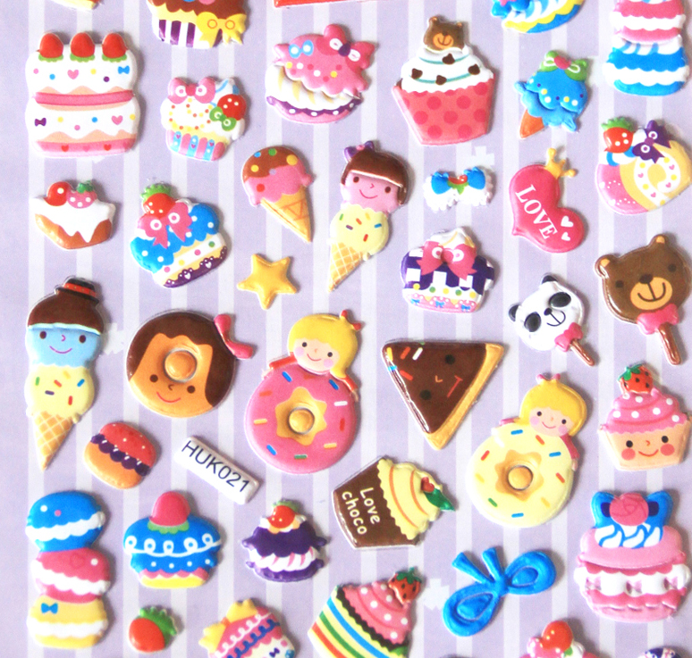 Ice creams, Desserts and Candy Embossed Japanese kawaii Squishy