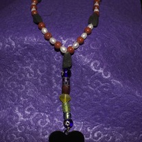 Iron and Pearl Pentacle Mala