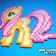 Fluttershy My Little Pony Perler Bead Sprite - Thumbnail 4