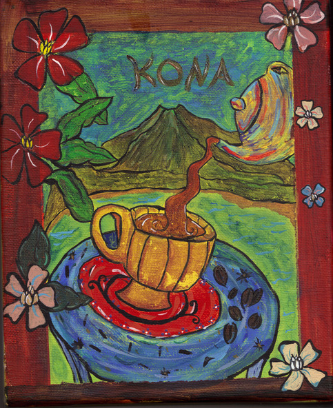 Kona Painting 8x10 on streched canvas
