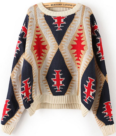 geometric shape sweater