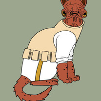 Cat Admiral Ackbar, 5x7 print