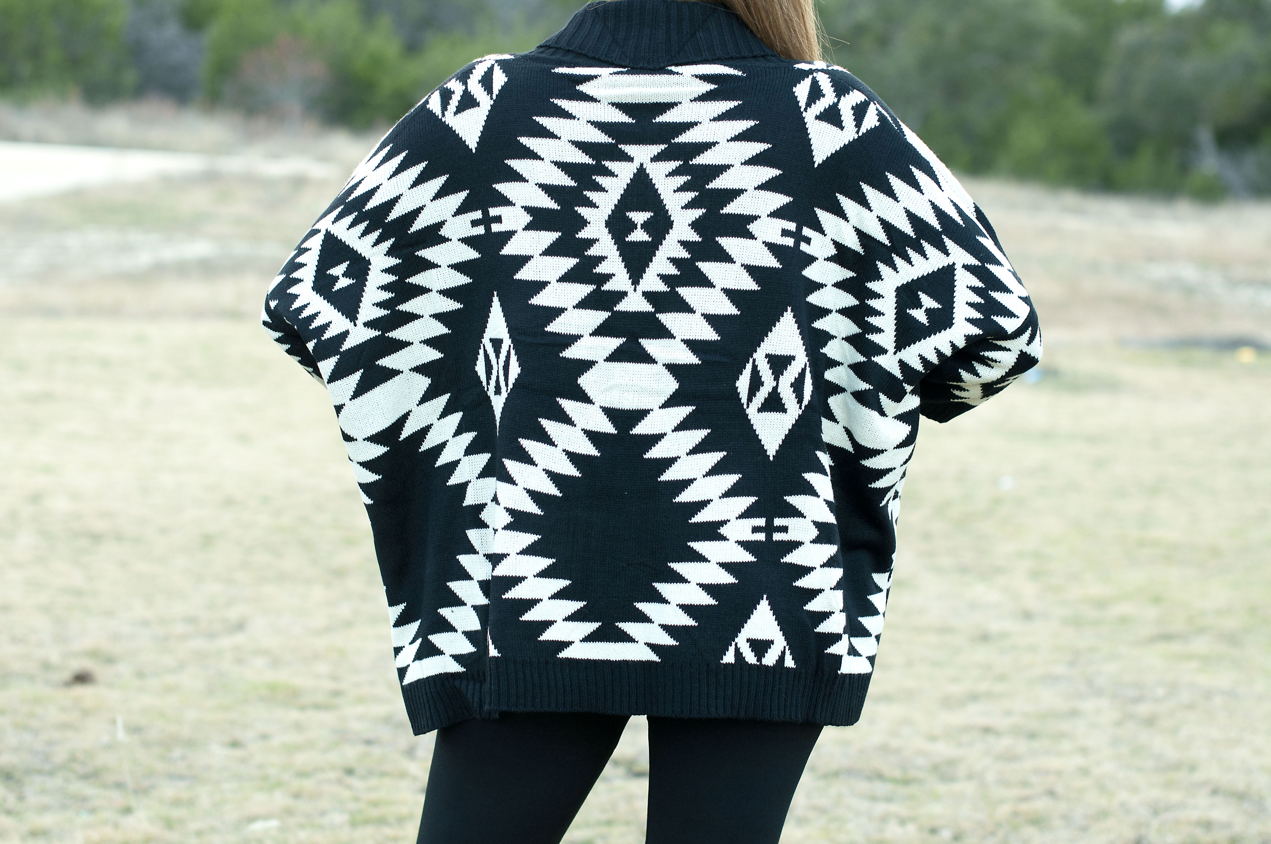 tribal print cardigan mens