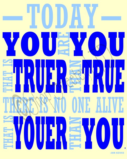Dr. Seuss - Youer Than You - Blue
