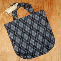 Small Grey Plaid Duct Tape Bag