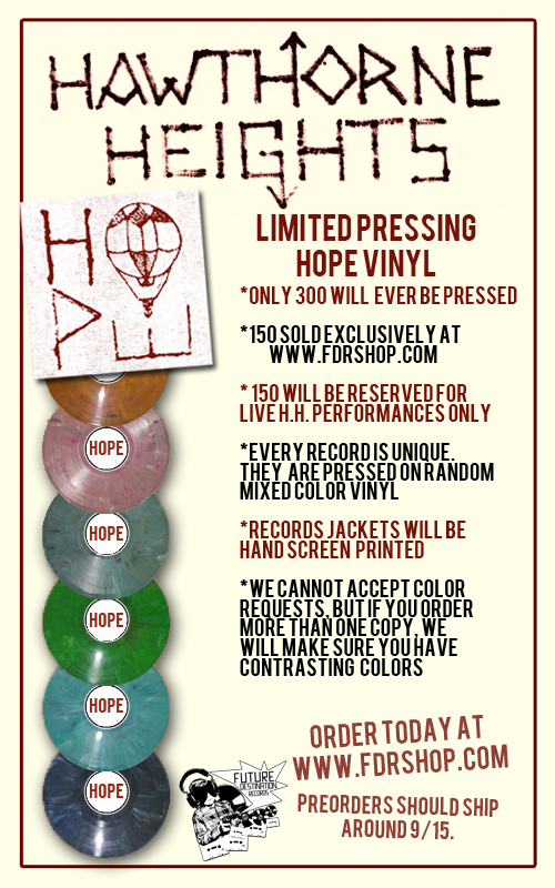 Hawthorne Heights Hope Vinyl Preorder