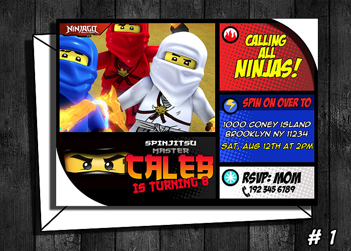 Ninjago Birthday Invitation on Storenvy