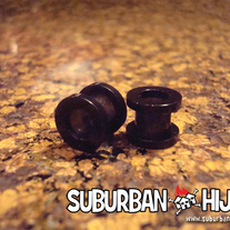 Black UV Screw Fit FleshTunnel