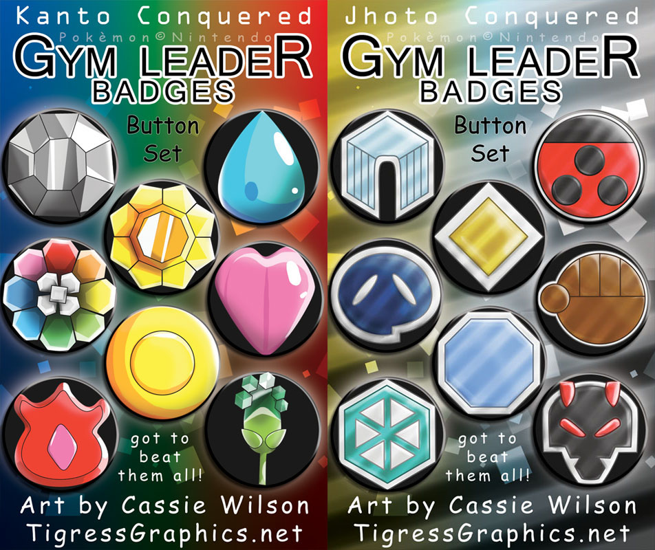 Pokèmon Gym Leader Badges on Storenvy