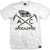 Plaid Logo Print White