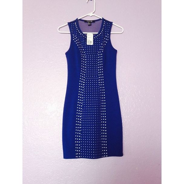 blue bodycon dress forever 21
