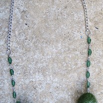 Emerald Merino: Felt Beaded Necklace